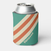 Retro Timeless Stripes with Name 缶クーラー (缶裏面)