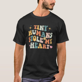 Retro Tiny Humans Stole My Heart Valentine's Day N Tシャツ