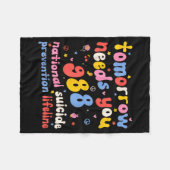 Retro Tomorrow Needs You 988 Suicide Prevention Aw フリースブランケット (正面(横))