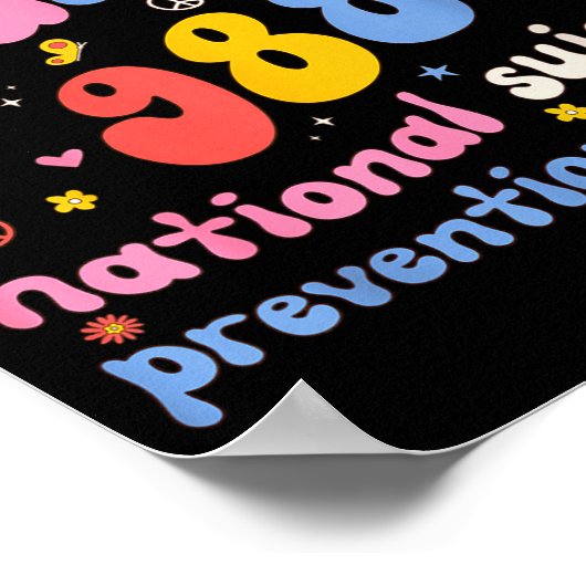 Retro Tomorrow Needs You 988 Suicide Prevention Aw ポスター (角)