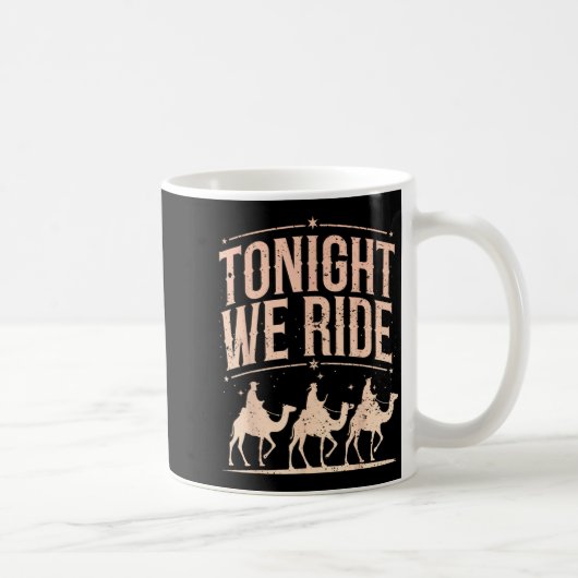 Retro Tonight We Ride Three Wise Men Christmas Nat コーヒーマグカップ (右)