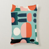 Retro Totem Geometric Pillow アクセントクッション (正面(垂直))