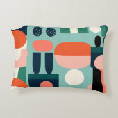 Retro Totem Geometric Pillow アクセントクッション (裏面)
