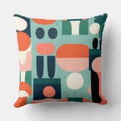 Retro Totem Geometric Pillow クッション (裏面)