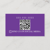 Retro Towing Services Logo QR Code 名刺 (裏面)