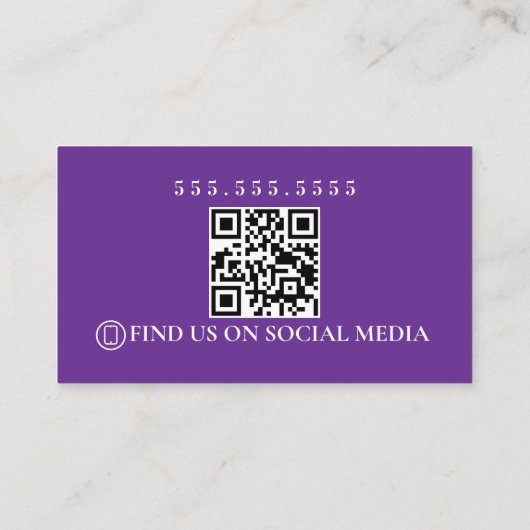 Retro Towing Services Logo QR Code 名刺 (裏面)