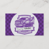 Retro Towing Services Logo QR Code 名刺 (正面)
