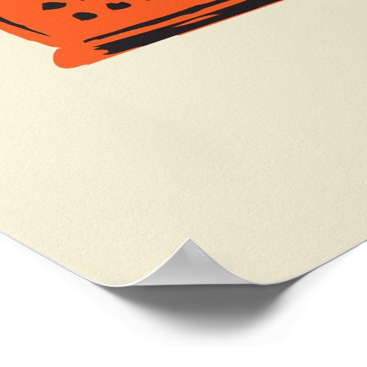 retro transistor radio ポスター (角)