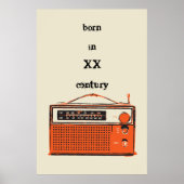 retro transistor radio ポスター (正面)