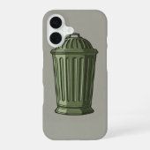 Retro Trash Can Simple iPhone 16ケース (裏面)