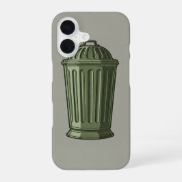 Retro Trash Can Simple iPhone 16ケース
