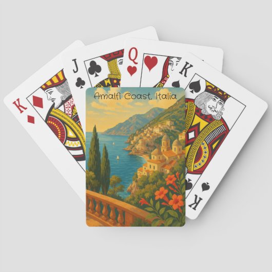 Retro Travel Amalfi Coast Italia トランプ (裏面)