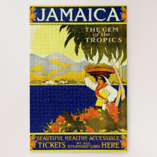 Retro Travel Poster Jamaica. Jigsaw Puzzle ジグソーパズル