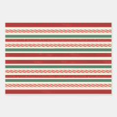 Retro Treasures Christmas stripes ラッピングペーパーシート (正面)