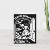 Retro Trendy Bookish Book Lover Reading Quotes Lea カード (正面)