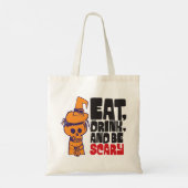 Retro Trick or Treater Eat, Drink, and be Scary  トートバッグ (裏面)