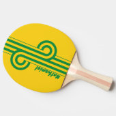 Retro Tropical Banana Dual Stripe Loop with Name 卓球ラケット (横)
