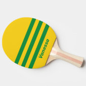 Retro Tropical Banana Three Across Stripe withName 卓球ラケット (横)