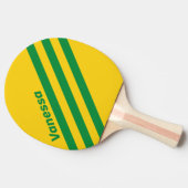 Retro Tropical Banana Three Angled Stripe withName 卓球ラケット (横)