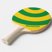 Retro Tropical Banana Three Circle Stripe withName 卓球ラケット (正面アングル)