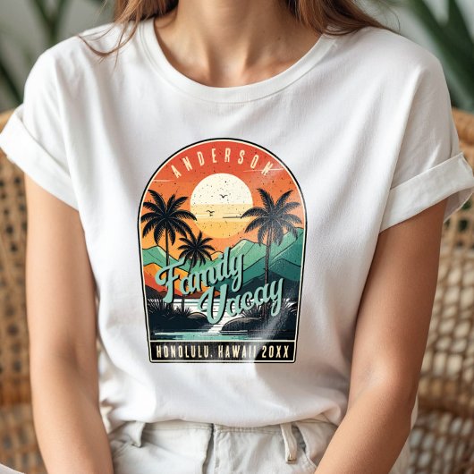 Retro Tropical Family Vacation ID1135 Tシャツ