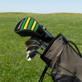 Retro Tropical Palm Across Striping with Name ゴルフヘッドカバー (インサイチュ)