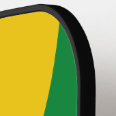 Retro Tropical Palm Circle Stripe with Name ピックルボールラケット (左詳細)