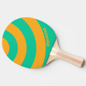 Retro Tropical Punch Circle Stripe with Name 卓球ラケット (横)