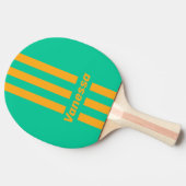 Retro Tropical Punch Pin Stripes with Name 卓球ラケット (横)