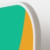 Retro Tropical Punch Three Circle Stripe with Name ピックルボールラケット (左詳細)