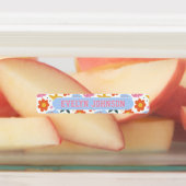 Retro Tropical Starfish & Shells Waterproof Name ラベル (貼付)