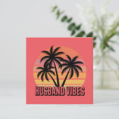 Retro Tropical Sunset Husband Vibes シーズンカード (スタンド正面)