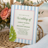Retro Tropics Modern Coastal Island Wedding  招待状
