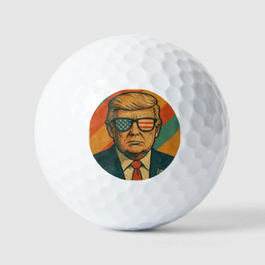 Retro Trump ゴルフボール (正面)