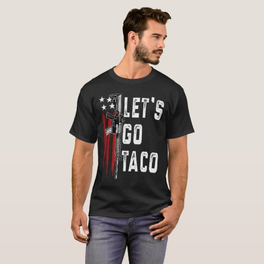 Retro Trump Always Chickens Out Let's Go Taco Funn Tシャツ (正面フル)