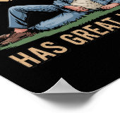 Retro Trump Has Great Jeans Funny Meme  ポスター (角)