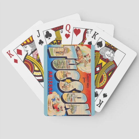 Retro Tucson Arizona Playing Cards トランプ (裏面)
