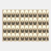 Retro Tulip Fall Colors Wrapping Gift Paper ラッピングペーパーシート (正面)