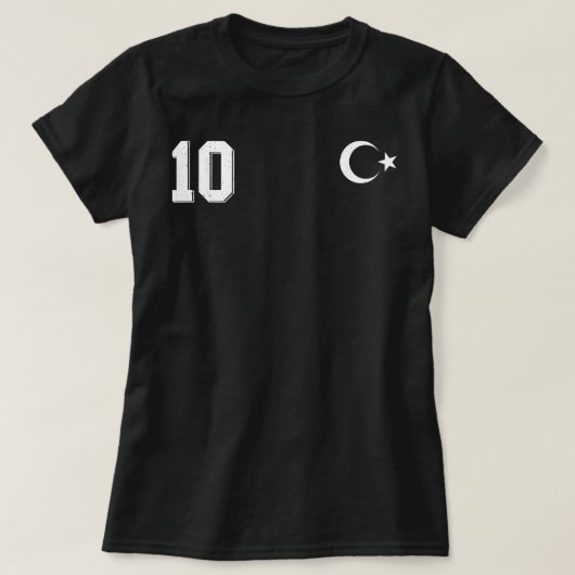 Retro Turkey Football Turkiye Soccer Home Jersey Tシャツ (デザイン正面)
