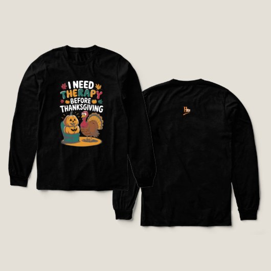 Retro Turkey Therapy  トライブレンドＴシャツ (デザイン 正面＆背面)