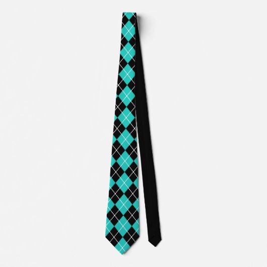 Retro Turquoise Argyle Tie ネクタイ (正面)