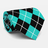 Retro Turquoise Argyle Tie ネクタイ (ロール)