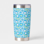 Retro Turquoise Heart Tumbler 保温保冷タンブラー (背面)