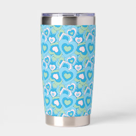 Retro Turquoise Heart Tumbler 保温保冷タンブラー