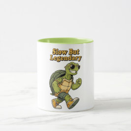 Retro Turtle Calm Progress Color Inside Mug マグカップ