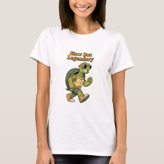 Retro Turtle Legendary Calm Women’s T-Shirt Tシャツ (正面)