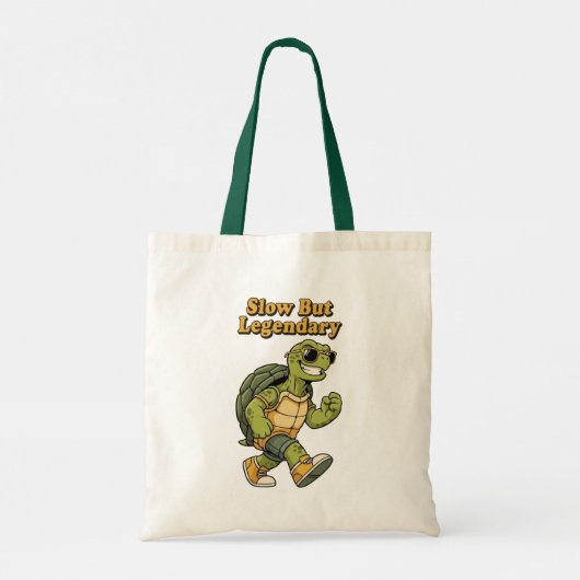 Retro Turtle Legendary Pace Canvas Tote Bag トートバッグ (裏面)