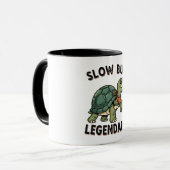 Retro Turtle Legendary Quote Color Inside Mug マグカップ (正面左)