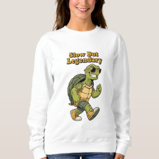 Retro Turtle Slow But Legendary Women’s Sweatshirt スウェットシャツ