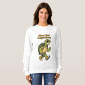 Retro Turtle Slow But Legendary Women’s Sweatshirt スウェットシャツ (正面フル)